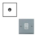 1 Gang 2 Way 20A Dolly Switch Satin Chrome Raised Plate and Toggle Switch Victorian Elite