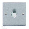 1 Gang 2 Way Trailing Edge LED Dimmer Switch 10-120W in Satin Chrome Raised Plate Victorian Elite