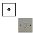 1 Gang 2 Way 20A Dolly Switch Satin Nickel Raised Plate and Toggle Switch Victorian Elite