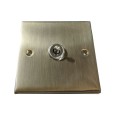 1 Gang 2 Way 20A Dolly Switch Antique Brass Plate and Toggle Raised Plate Victorian Elite