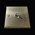 1 Gang Intermediate 20A Dolly Switch Antique Brass Plate and Toggle Raised Plate Victorian Elite