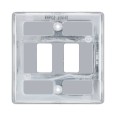 1 Gang Nexus Grid Front Plate for 2 Grid Modules in Polished Chrome, Nexus Grid System, BG Nexus RNPC2 (Cover Plate Only)