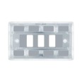 2 Gang Nexus Grid Front Plate for 3 Grid Modules in Polished Chrome, Nexus Grid System, BG Nexus RNPC3 (Cover Plate Only)