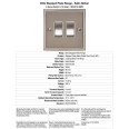 2 Gang 2 Way 10A Rocker Switch in Satin Nickel with Polished Nickel Edge and Rocker and White Trim, Elite Stepped Flat Plate
