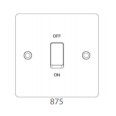 45A Double Pole Switch Single Plate in White Plastic, BG Nexus 875 Moulded White