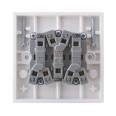3 Gang 2 Way 10AX Triple Switch in White Plastic Square Edge BG 943 White Moulded