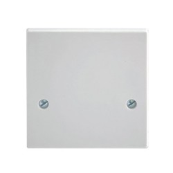 Flex Outlet Plate with Bottom Entry for Flex Outlet White Plastic Square Edge, Cooker Connection Unit BG 979