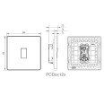 BG Evolve PCDCL12W 20A 16Ax 1 Gang 2 Way Switch Pearlescent White Plastic Screwless Plate with White Insert