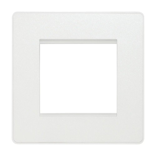 BG PCDCLEMS2W Evolve 2 Euro Module Cover Front Plate White Insert (100x50mm Aperture) Pearlescent White Plate