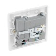 1 Gang 13A SP Switched Socket with 2 x USB-A Charger 2.1A 5V Moulded White Rounded Edges BG Nexus 821U2-01