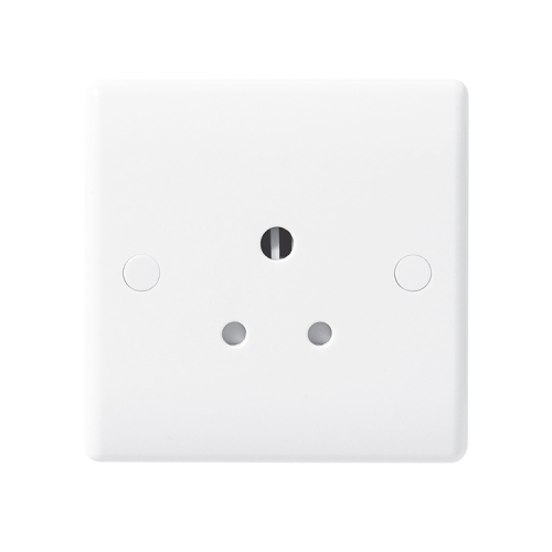 BG Nexus 829 1 Gang 5A Round Pin Unswitched Socket Outlet Moulded White
