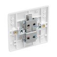 1 Gang 20A Double Pole Switch in Moulded White with Round Edges BG Nexus 830