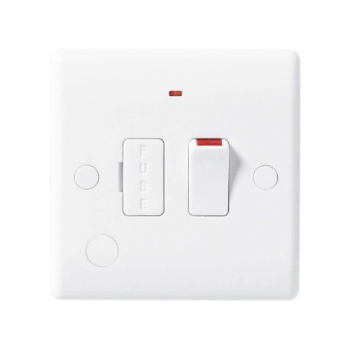 BG Nexus 853 13A Switched Fused Connection Unit with Neon and Flex Outlet Moulded White