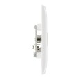 1 Gang Co-Axial Socket Non-Isolated in Moulded White with Round Edges, BG Nexus 860 1G COAX Socket