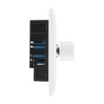 1 Gang 2-way 5-100W Intelligent Trailing Edge LED Dimmer Switch White Moulded BG Nexus 881