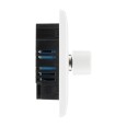 2 Gang 2-way 5-100W Intelligent Trailing Edge LED Dimmer Switch White Moulded BG Nexus 882