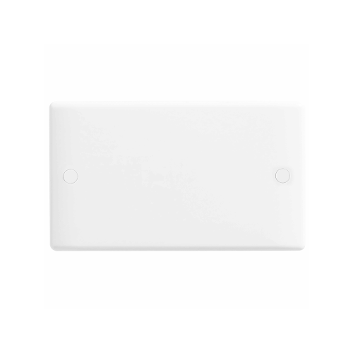 BG Nexus 895 2 Gang Blank Plate, Twin Blanking Plate Moulded White Slimline Design