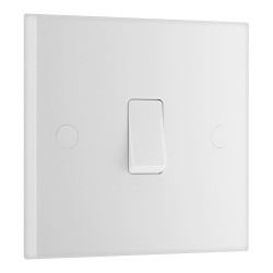 1 Gang 20A 16AX Intermediate Switch White Plastic Square Edge, BG Nexus 913 White Moulded