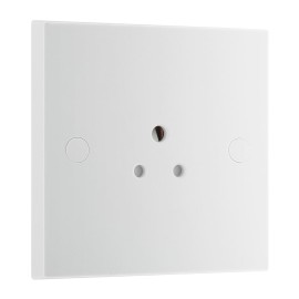 1 Gang 2A Round Pin Unswitched Socket Moulded White Square Edge BG Nexus 928 White Plastic
