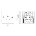 1 Gang 5A Round Pin Unswitched Socket Moulded White Plastic Square Edge BG 929 Moulded White