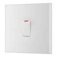 1 Gang 20A Double Pole Switch Moulded White Square Edge BG 930 DP Switch White Plastic
