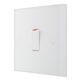 1 Gang 20A Double Pole Switch Moulded White Square Edge BG 930 DP Switch White Plastic