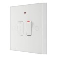 13A Switched Spur with Power Indicator White Moulded Square Edge, BG Nexus 951 Spur White Plastic