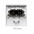 1 Gang 20A Flex Outlet Plate Bottom Entry White Plastic Square Edge BG Electrical 954 Moulded White