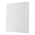 25A Flex Outlet Plate Bottom Entry White Moulded Square Edge BG Electrical 954 White Plastic