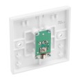 1 Gang Isolated Co-axial Socket (Screw Terminal) Moulded White Square Edge BG Electrical 962 White Plastic