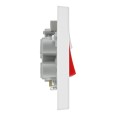45A Cooker Control unit c/w 13A Switched Socket and Power Indicators White Plastic Square Edge BG Electrical 970