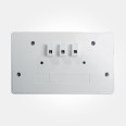 13A Converter Socket Single to Double, 1 Gang to 2 Gang Switched Converter Socket in White Plastic