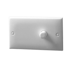 1 Gang 2-Way 60-1000W Push on/off Dimmer Plated White for Resistive Loads, Danlers DP1D 1000W