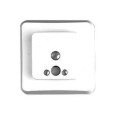 MK 995WHI 2A Fused Clock Connector Earth Square Flush Wall Mounting White Plastic 86mm x 86mm