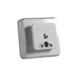 MK 997WHI Fused Clock Connector for Surface Mounting White Plastic with 2A Fuse 65 x 65 x 32mm