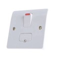 MK K1060WHI 13A DP Switched Spur with Neon Indicator Logic Plus in White, Fused Connection Unit Flush Mounting