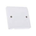 MK K1090WHI 1 Gang 20A Flex Outlet Plate Moulded White, MK Logic Plus with Cable Entry at Lower Edge