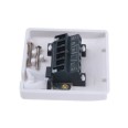 MK K1090WHI 1 Gang 20A Flex Outlet Plate Moulded White, MK Logic Plus with Cable Entry at Lower Edge
