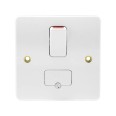 MK K330 WHI Switched Spur with Cable Outlet White Moulded, Flush Mounted Fused Connection Unit MK Logic Plus