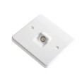 MK K3521WHI 1 Gang Isolated TV/FM Coaxial Socket Moulded White, MK Logic Plus Female TV Aerial Connector