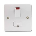 MK K370WHI 13A DP Switched Spur with Neon and Base Flex Outlet Logic Plus in White, Fused Connection Unit Flush Mounting