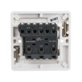 MK K4857WHI Triple Pole Fan Isolator Switch 10A in White Plastic with Switch Lock, Key, and Padlock White, MK Logic Plus