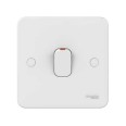 Lisse 1 Gang 2 Pole 20AX Switch with Flex Outlet in White Moulded, Schneider GGBL2010 DP Switch