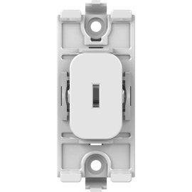 Lisse 20A Double Pole Key Switch Grid Module in Moulded White, Schneider GGBL20DPKWPW