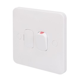 Schneider Lisse 1 Gang 13A DP Switched Spur with Flex Outlet Moulded White Flat Plate GGBL5013S