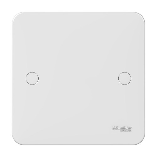Lisse 1 Gang Single Blank Plate in White Moulded, Schneider GGBL8010S Blanking Plate