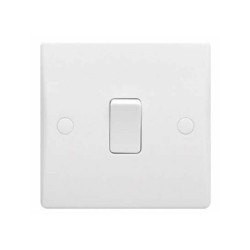 1 Gang 2 Way 16AX Single Switch Ultimate Moulded White Plastic Schneider GU1012
