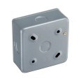 Metal Clad 1 Gang 2 Way 20A 16AX Single Switch with Surface Mounting Box, BG Crusader MC512 Plateswitch