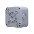 2 Gang 2 Way 20AX IP66 Grey Weatherproof Storm Double Switch with Neon Indicator for Outdoor