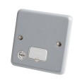 MK K989ALM Metal Clad 13A DP Unswitched Fused Spur with Flex Outlet with Surface Back Box, MK Metalclad Plus Fused Connection Unit